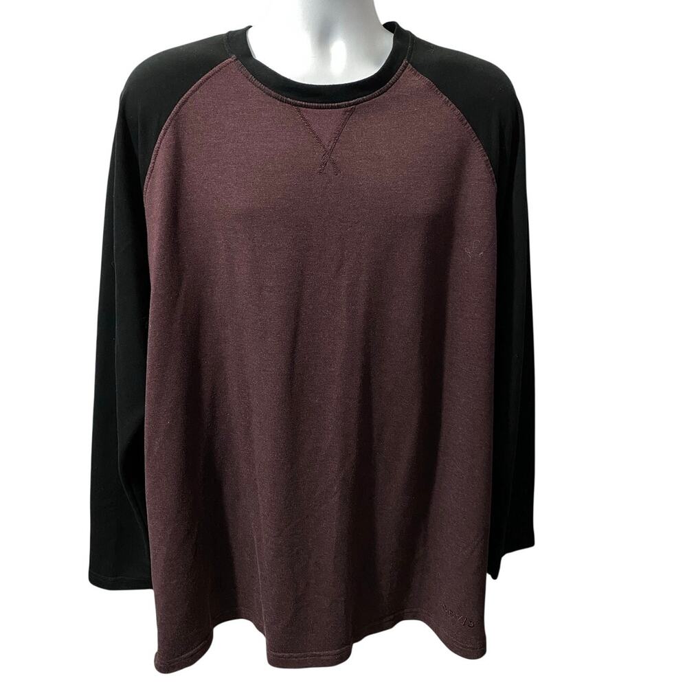 ORVIS LONG SLEEVE SHIRT — Dark Purple & Black Plaid Pattern Men's XL